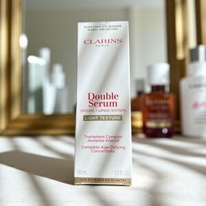 Clarins Double Serum Light Texture - White and Red Packaging
